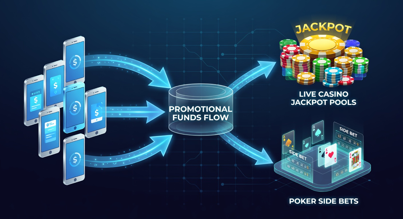 Darstellung der Finanzströme von mobilen Wallets in Casino-Jackpot-Pools
