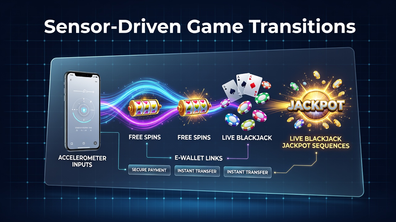 Darstellung mobiler Sensor-Integration in Casino-Spielen mit Beschleunigungssensoren und E-Wallet-Verbindungen