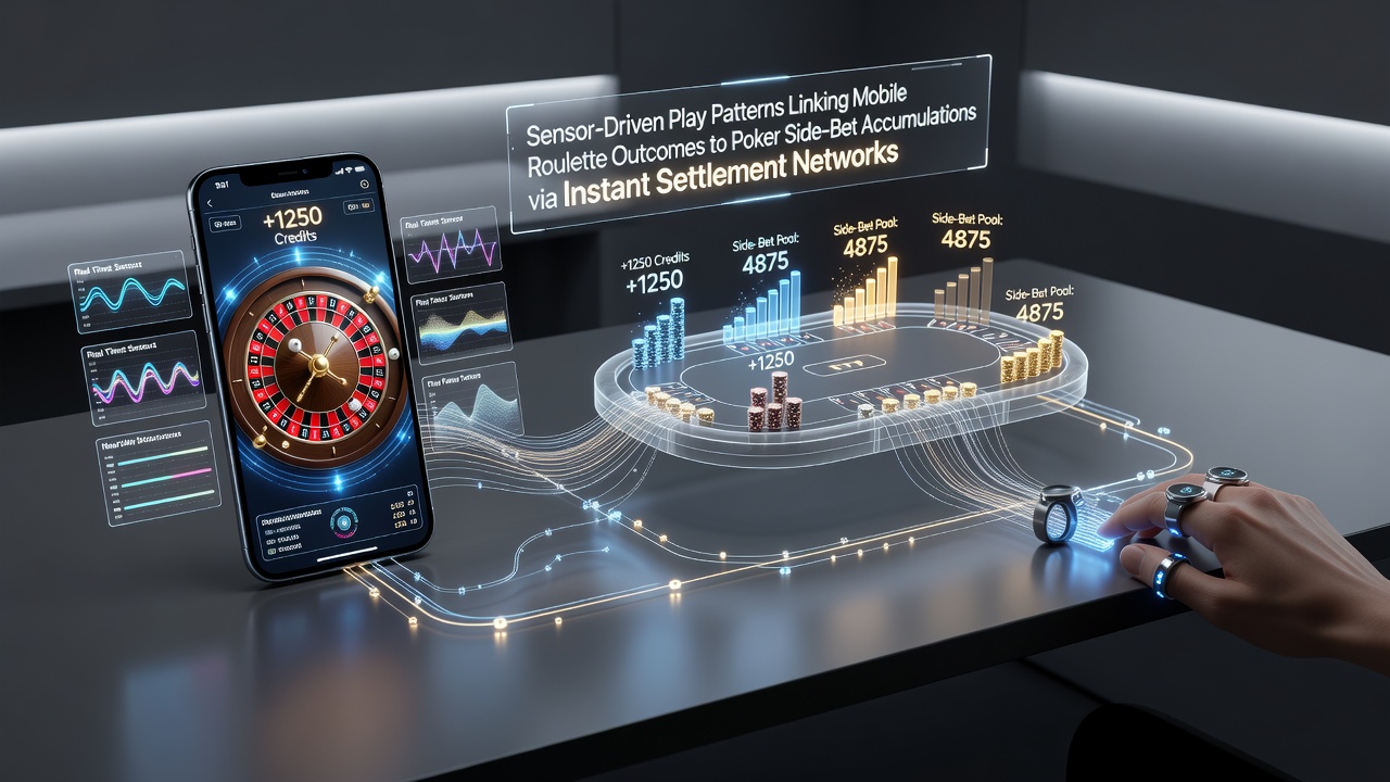 Mobile Geräte mit Sensoren erfassen Spielbewegungen und verknüpfen Roulette-Ergebnisse mit Poker-Nebenwetten über Abrechnungsnetzwerke