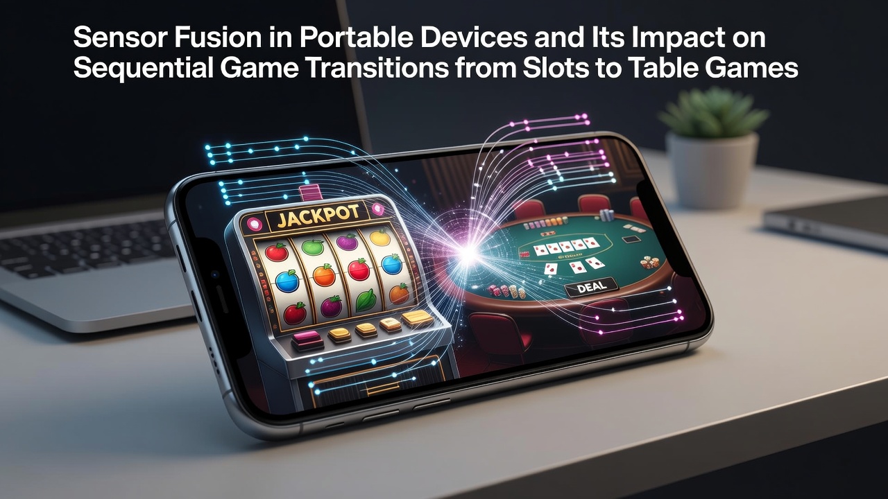 Darstellung der Sensorfusion in mobilen Geräten mit Akzelerometer- und Gyroskopdaten für Spielübergänge