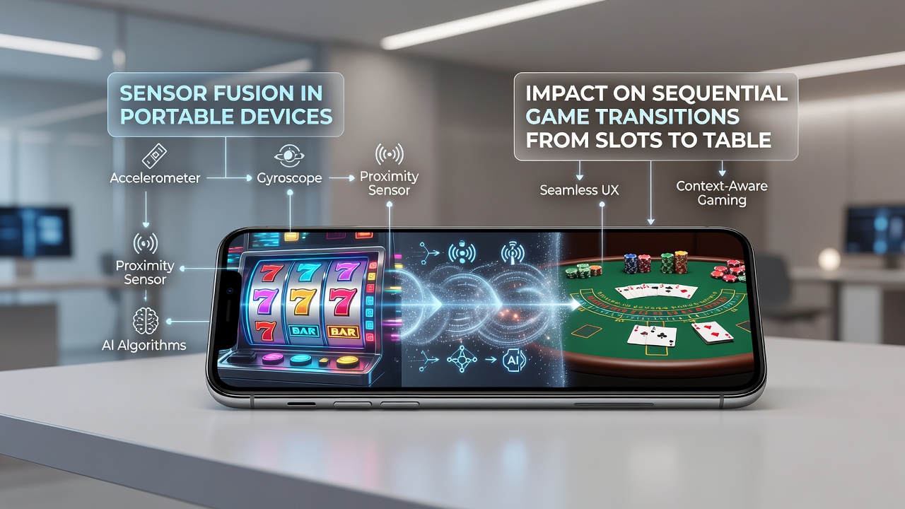 Visualisierung von Spielübergängen auf mobilen Geräten durch integrierte Sensorfusion